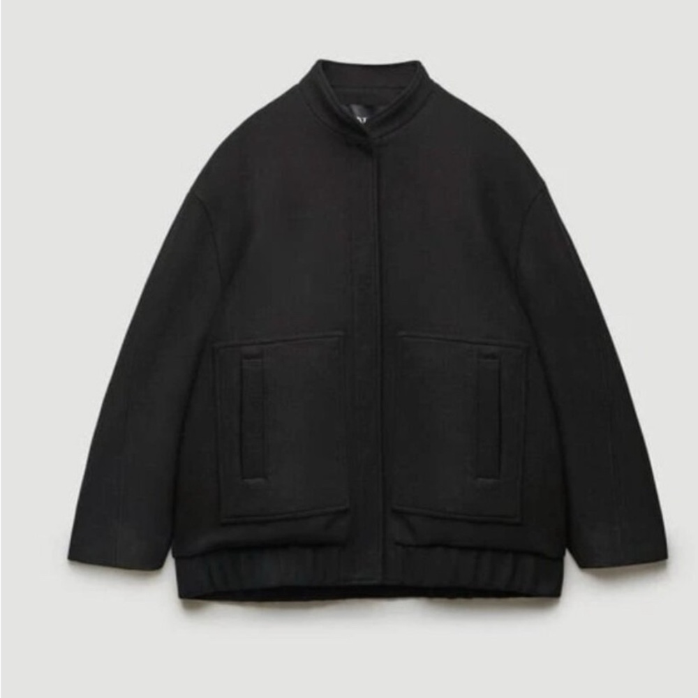 Zara Black Bomber Jacket